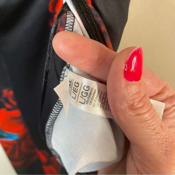 Mapale NWOT Black and Red Floral Slip Dress Sz L - Picture 7 of 8